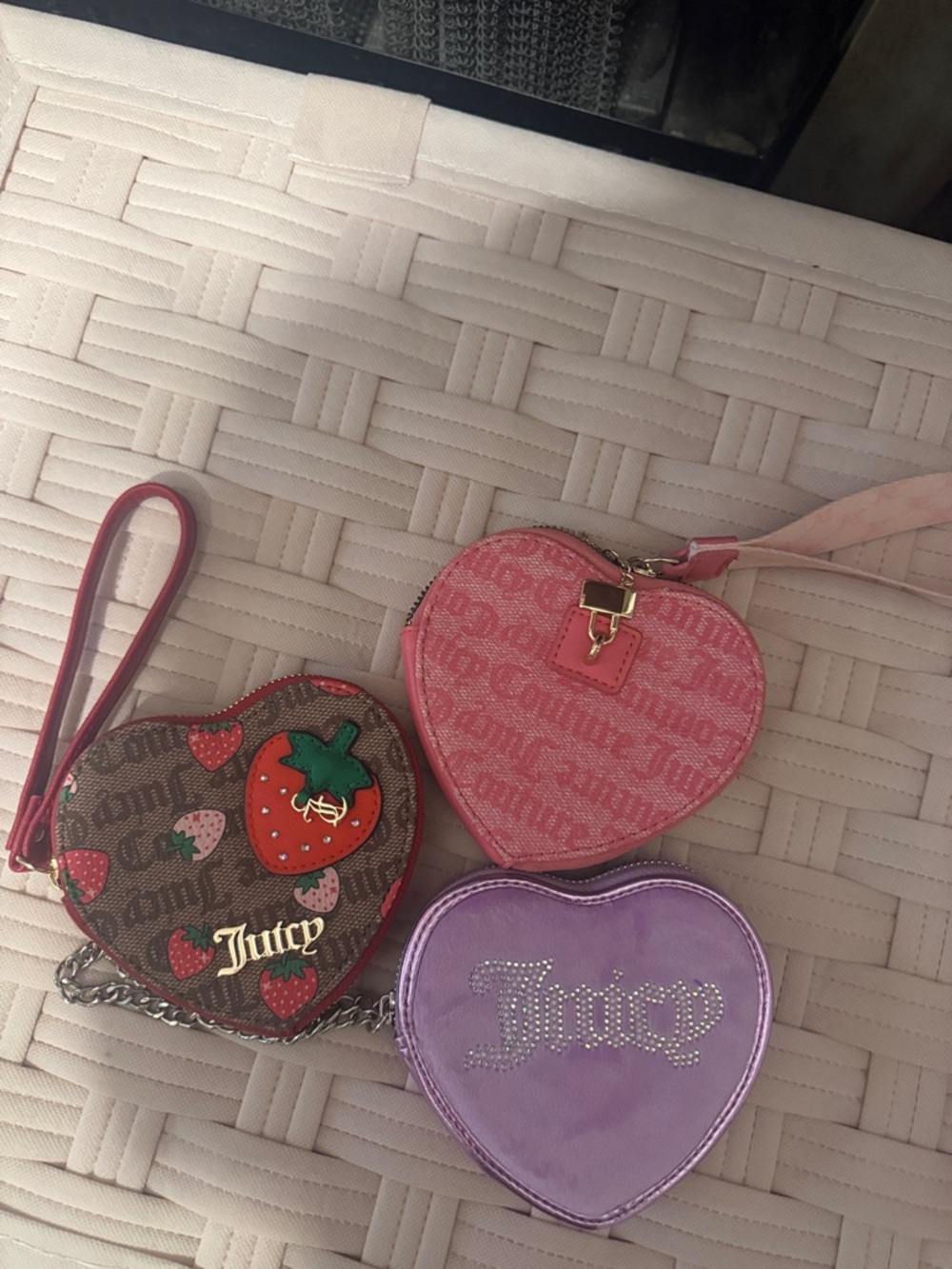 Juicy Couture heart wristlets